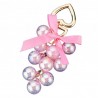 Crystal grapes - keychain with ribbon bowknotKeyrings
