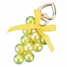 Crystal grapes - keychain with ribbon bowknotKeyrings
