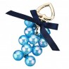 Crystal grapes - keychain with ribbon bowknotKeyrings