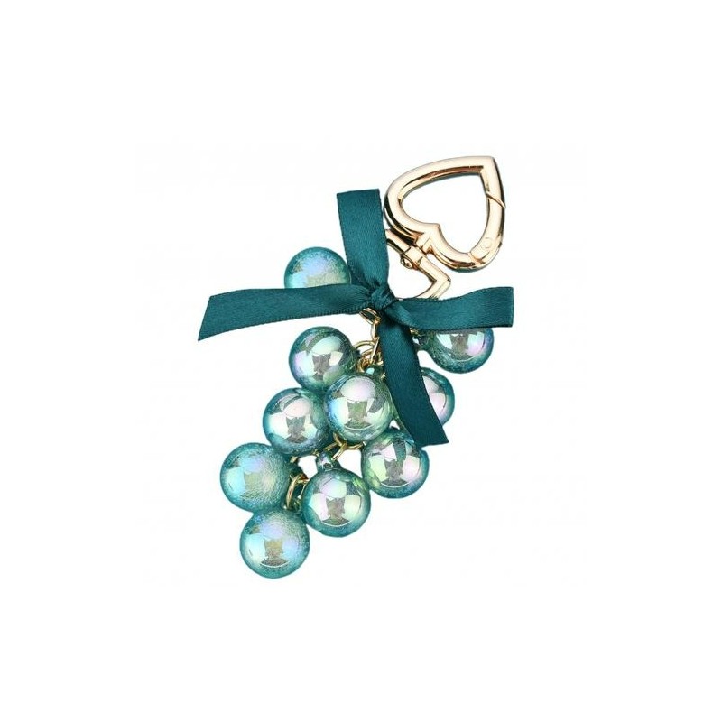 Crystal grapes - keychain with ribbon bowknotKeyrings