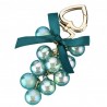 Crystal grapes - keychain with ribbon bowknotKeyrings