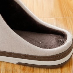 Striped home slippers - anti skid - suede / short plushSlippers