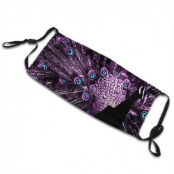 Protective face / mouth mask - reusable - waterproof - purple peacock printMouth masks