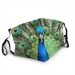 Protective face / mouth mask - reusable - waterproof - green peacock printMouth masks