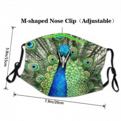 Protective face / mouth mask - reusable - waterproof - green peacock printMouth masks