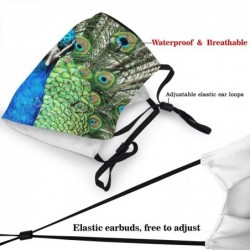 Protective face / mouth mask - reusable - waterproof - green peacock printMouth masks