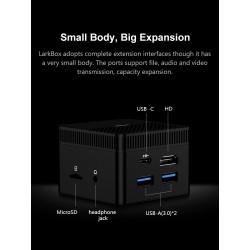 CHUWI - LarkBox - 4K mini PC Intel Celeron - J4115 Quad Core - HD USB-C - 6GB RAM 128GB ROM - Windows 10 - desktop computerLa...