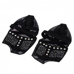 Ballet / dance socks - open toe / protective leather pads - mesh / rhinestonesWomen's fashion