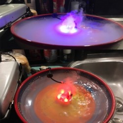 Ultrasonic fog maker - for water pond / fountain / air humidifier - color changing LED light - 24VHumidifiers