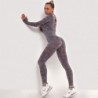 Camouflage fitness set - seamless - long sleeve shirt / leggingsFitness