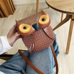 Owl shaped small leather bag - crossbody / shoulderBags