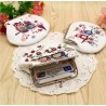 Retro small coin purse - with owls / floral printWallets