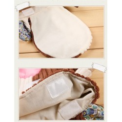 Plush school backpack - pink owlBags