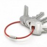 Stainless steel wire keyring - round rope - screwable connectorKeyrings
