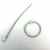 Stainless steel wire keyring - round rope - screwable connectorKeyrings
