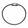Stainless steel wire keyring - round rope - screwable connectorKeyrings