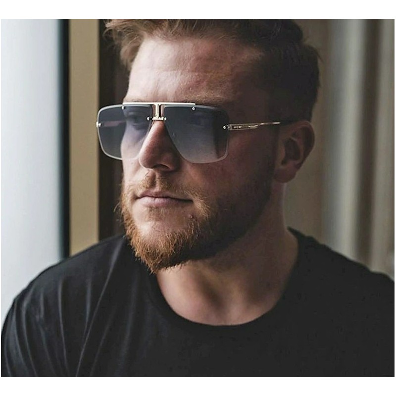Vintage square sunglasses - rimless - UV400 - unisexSunglasses