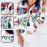 Trendy retro short jacket - with zipper - floral printJackets