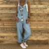 Vintage linen jumpsuit - lace up straps - loose - wide legJumpsuits
