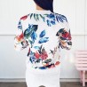 Trendy retro short jacket - with zipper - floral printJackets