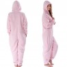 One piece pyjama - fluffy fleece warm jumpsuit - with hood / zipperLingerie