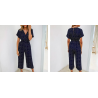 Classic polka dots jumpsuit - short sleeve - loose legJumpsuits