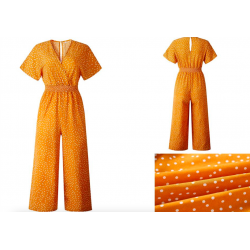 Classic polka dots jumpsuit - short sleeve - loose legJumpsuits