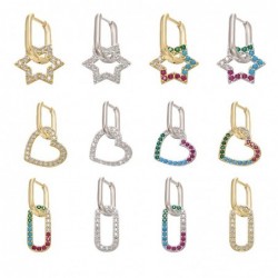 Crystal earring - with hook - star / heart / clip shapedEarrings