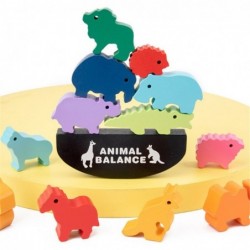 Wooden balance blocks - marine life / wild life / dinosaurs life - educational toyWooden