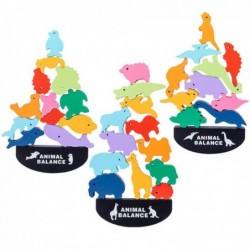 Wooden balance blocks - marine life / wild life / dinosaurs life - educational toyWooden