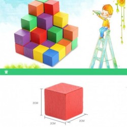 Colorful building cubes - wooden blocks - educational toy - 30 piecesWooden