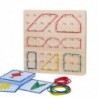 Creative graphics - rubber ties / nails - wooden puzzle board - educational toyEducational