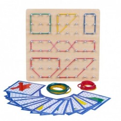 Creative graphics - rubber ties / nails - wooden puzzle board - educational toyEducational