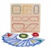 Creative graphics - rubber ties / nails - wooden puzzle board - educational toyEducational