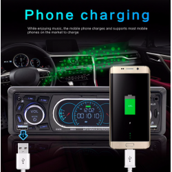 Bluetooth car radio Din 1 - AUX/TF/USB FM/MP3 - 60Wx4 - handsfree callingRadio