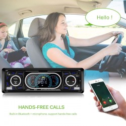 Bluetooth car radio Din 1 - AUX/TF/USB FM/MP3 - 60Wx4 - handsfree callingRadio
