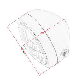 6 1/2" - retro motorcycle headlight lampLights