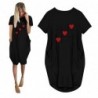 Fashionable vintage loose dress - with pockets / hearts printDresses
