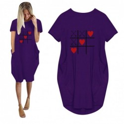 Fashionable vintage loose dress - with pockets / hearts printDresses
