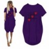 Fashionable vintage loose dress - with pockets / hearts printDresses