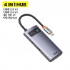 Baseus - USB C HUB USB type-C - multi HUB 3.0 - Ethernet - splitter - adapter - for Macbook / SamsungHubs