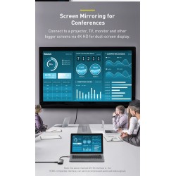 Baseus - USB C HUB USB type-C - multi HUB 3.0 - Ethernet - splitter - adapter - for Macbook / SamsungHubs