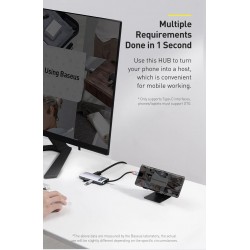 Baseus - USB C HUB USB type-C - multi HUB 3.0 - Ethernet - splitter - adapter - for Macbook / SamsungHubs