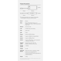 Baseus - USB C HUB USB type-C - multi HUB 3.0 - Ethernet - splitter - adapter - for Macbook / SamsungHubs