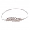 Stretch belt with metal leaf buckleBelts