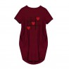 Fashionable vintage loose dress - with pockets / hearts printDresses