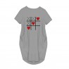 Fashionable vintage loose dress - with pockets / hearts printDresses