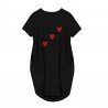 Fashionable vintage loose dress - with pockets / hearts printDresses