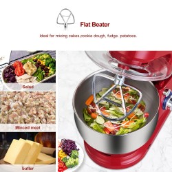 BioloMix - kitchen stand mixer - stainless steel bowl - 6-speed / whisk / dough kneading - 1200W / 5LBakeware