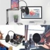 Podcast condenser microphone - professional PC streaming cardioid - kit - USB - 192kHZ/24bitMicrophones